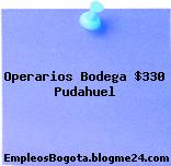 Operarios Bodega $330 Pudahuel