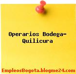 Operarios Bodega Quilicura