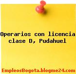 Operarios con licencia clase D, Pudahuel