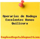 Operarios de Bodega Excelentes Bonos Quilicura