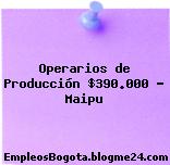 Operarios de Producción $390.000 – Maipu