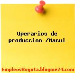 Operarios de Producción – Macul