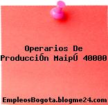 Operarios De ProducciÓn MaipÚ 40000