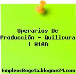 Operarios De Producción – Quilicura | W108