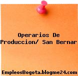 Operarios De Produccion/ San Bernar
