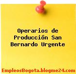 Operarios de Producción San Bernardo Urgente