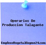 Operarios De Produccion Talagante