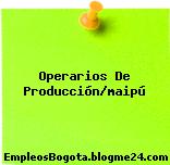 Operarios De Producción/maipú