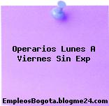 Operarios Lunes A Viernes Sin Exp