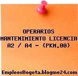 OPERARIOS MANTENIMIENTO LICENCIA A2 / A4 – (PKM.00)