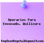 Operarios Para Envasado, Quilicura