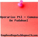 Operarios Ptl – Comuna De Pudahuel