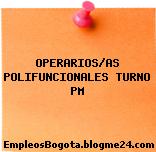 OPERARIOS/AS POLIFUNCIONALES TURNO PM