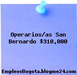 Operarios/as San Bernardo $310.000