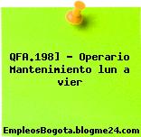 QFA.198] – Operario Mantenimiento lun a vier