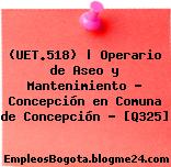 (UET.518) | Operario de Aseo y Mantenimiento – Concepción en Comuna de Concepción – [Q325]