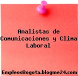 Analistas de Comunicaciones y Clima Laboral