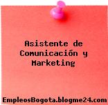 Asistente de Comunicación y Marketing
