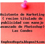 Asistente de Marketing ( recien titulado de publicidad con manejo avanzado de Photoshop) Las Condes