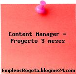 Content Manager – Proyecto 3 meses