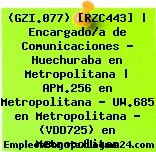 (GZI.077) [RZC443] | Encargado/a de Comunicaciones – Huechuraba en Metropolitana | APM.256 en Metropolitana – UW.685 en Metropolitana – (VDD725) en Metropolitan