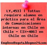 LY.453] | Tottus requiere alumno en práctica para el Área de Comunicaciones internas en Chile en Chile – [IX-406] en Chile en Chile