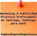 Marketing O Publicidad (Practica Profesional) en Santiago, Santiago para Goté