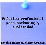 Práctica profesional para marketing y publicidad