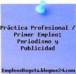 Práctica Profesional / Primer Empleo: Periodismo y Publicidad