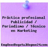 Práctica profesional Publicidad / Periodismo / Técnico en Marketing