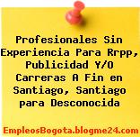 Profesionales Sin Experiencia Para Rrpp, Publicidad Y/O Carreras A Fin en Santiago, Santiago para Desconocida