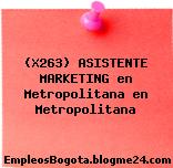 (X263) ASISTENTE MARKETING en Metropolitana en Metropolitana