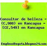 Consultor de belleza – (C.908) en Rancagua – [CE.549] en Rancagua