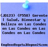 (JD123) (P558) Gerente | Salud, Bienestar y Belleza en Las Condes en Las Condes en Las Condes en Las Condes