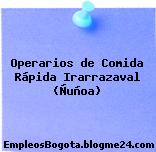 Operarios de Comida Rápida Irarrazaval (Ñuñoa)