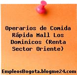 Operarios de Comida Rápida Mall Los Dominicos (Renta Sector Oriente)