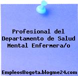 Profesional del Departamento de Salud Mental Enfermera/o