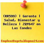 (RR599) | Gerente | Salud, Bienestar y Belleza | ZQY647 en Las Condes