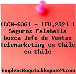 (CCN-636) – [FU.232] | Seguros Falabella busca Jefe de Ventas Telemarketing en Chile en Chile