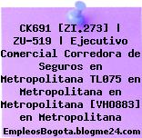 CK691 [ZI.273] | ZU-519 | Ejecutivo Comercial Corredora de Seguros en Metropolitana TL075 en Metropolitana en Metropolitana [VHO883] en Metropolitana