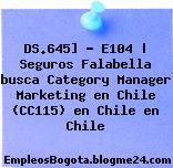 DS.645] – E104 | Seguros Falabella busca Category Manager Marketing en Chile (CC115) en Chile en Chile