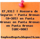 EF.931] | Asesora de Seguros – Punta Arenas (A-385) en Punta Arenas en Punta Arenas en Punta Arenas [GBC-980]