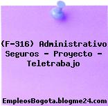 (F-316) Administrativo Seguros – Proyecto – Teletrabajo