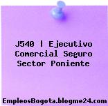 J540 | Ejecutivo Comercial Seguro Sector Poniente