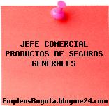 JEFE COMERCIAL PRODUCTOS DE SEGUROS GENERALES