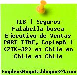 T16 | Seguros Falabella busca Ejecutivo de Ventas PART TIME, Copiapó | (ZTK-32) en Chile en Chile en Chile