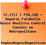 (V.771) | FYD.195 – Seguros Falabella busca Analista Control Canales en Metropolitana