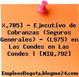 X.705] – Ejecutivo de Cobranzas (Seguros Generales) – (L975) en Las Condes en Las Condes | [NIQ.792]