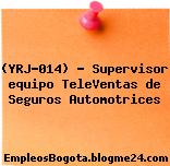 (YRJ-014) – Supervisor equipo TeleVentas de Seguros Automotrices