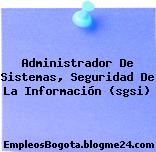 Administrador De Sistemas, Seguridad De La Información (sgsi)